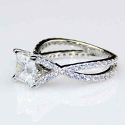 Princess Cut Infinity Band & Ruby - Custom 0102