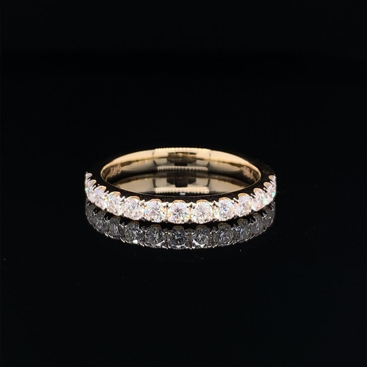 Pave Wedding Bands Yellow and White Gold  - 0224