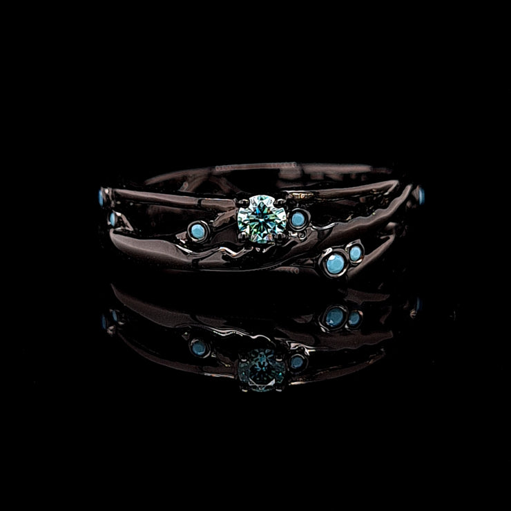Teal Moissanite & Turquoise  - 0239