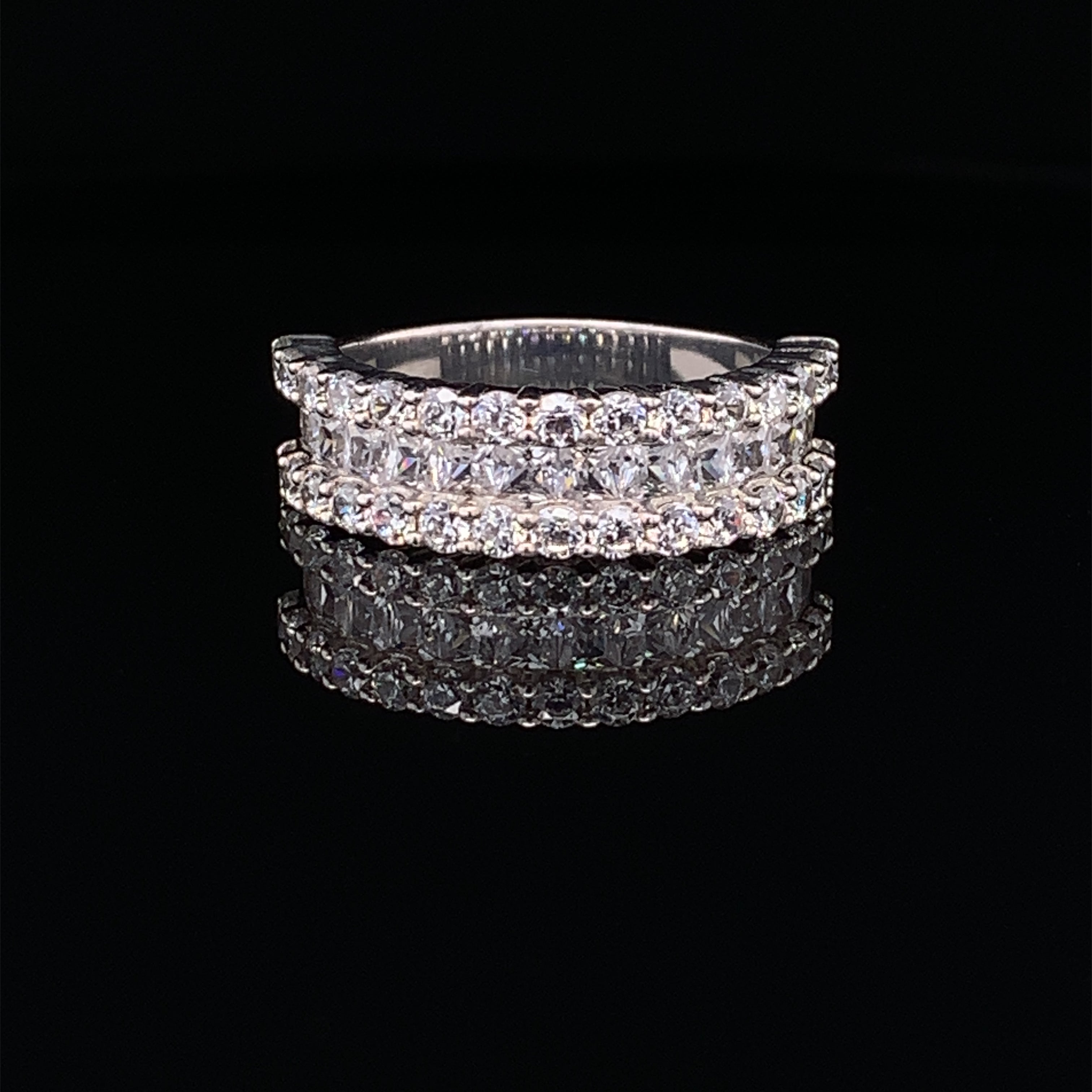 Round Cut Diamond Multi-Stone Fashion Wedding Band Ring in Rose Gold -  #DYKE-R - Bijoux Majesty