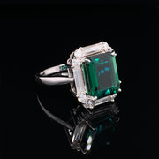 Emerald and Baguette Ring- 0210