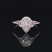 Kendra Pear Vintage Lab Diamond Ring