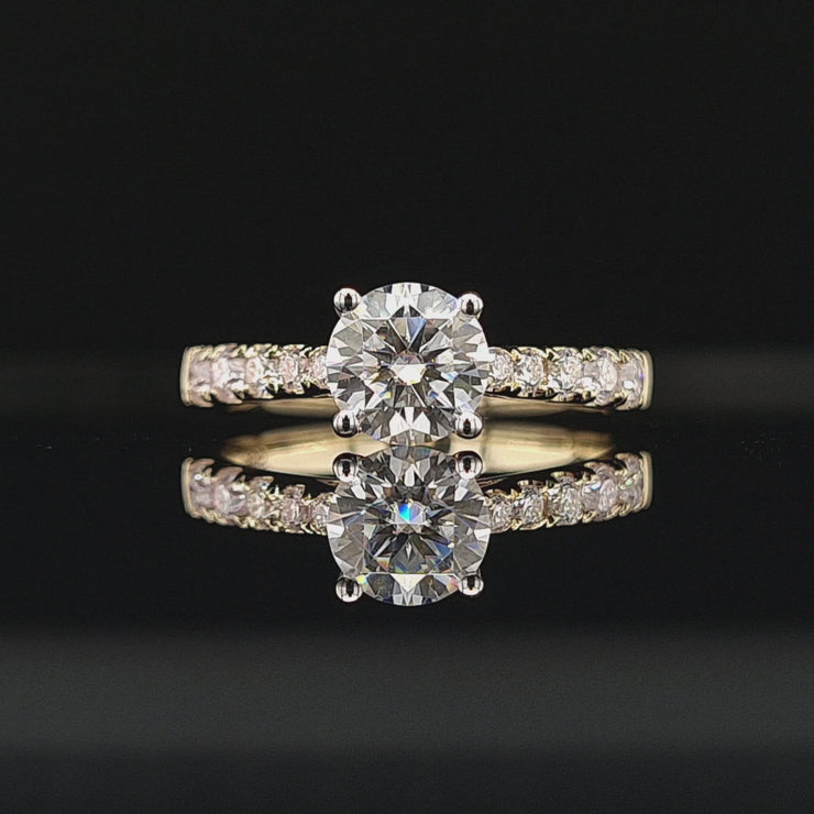 Lab Diamond Accented Solitaire