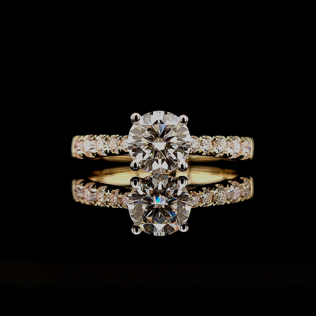 Solitaire Lab Diamond Lab Diamond Accented Solitaire – Storm Baker Jewellers
