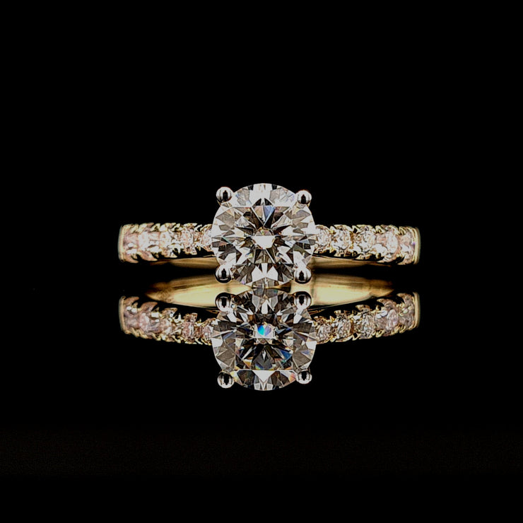 Lab Diamond Accented Solitaire
