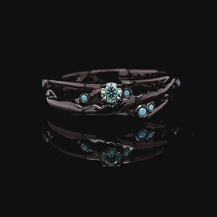 Teal Moissanite & Turquoise  - 0239