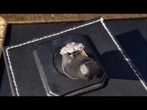 Platinum, Ruby & Diamond Cluster- Custom 0075