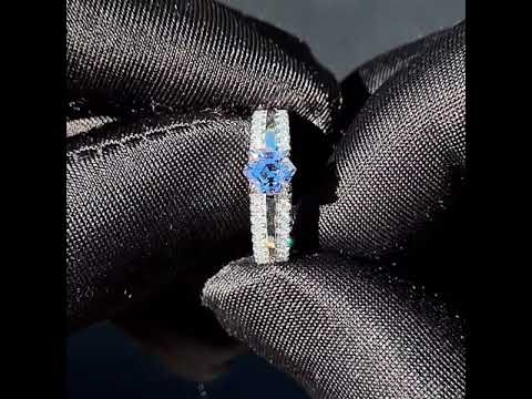 Hexagon Ice Blue Sapphire - Custom 0023