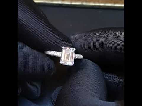 Emerald Cut Engagement Ring- Custom 0058